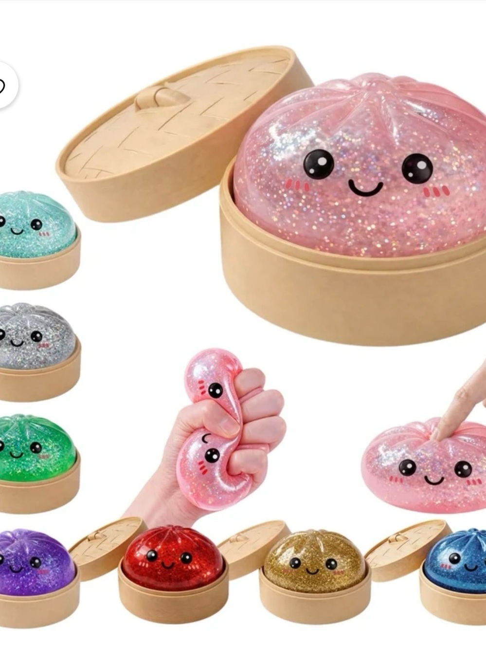 Dumpling Squishy Sensory Toy - Pink